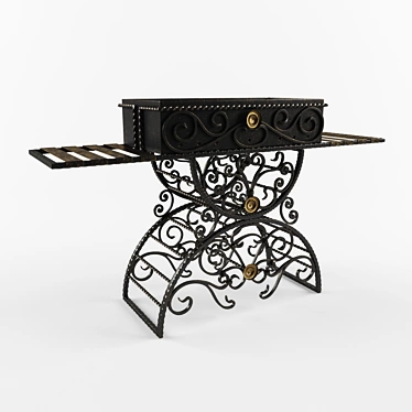 Forged BBQ Grill 3D model image 1 