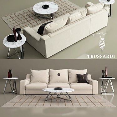 Luxury Trussardi Casa Sofas & Accessories 3D model image 1 