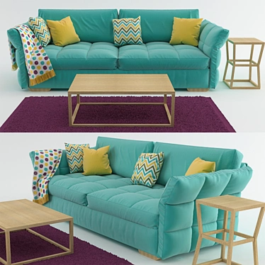 Elegant Lantana Sofa: Exquisite Comfort 3D model image 1 