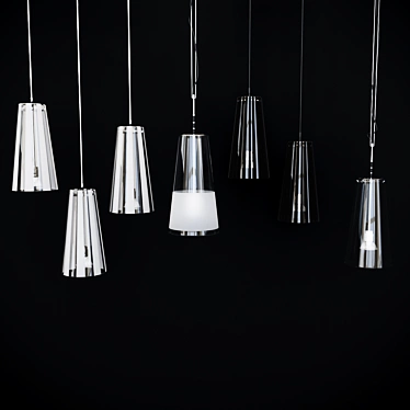 Elegant Pendant Light Set 3D model image 1 