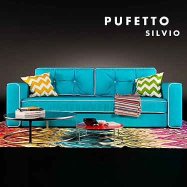 Pufetto Sofa Bed 1500x1950 - 2400x1070x900 mm 3D model image 1 