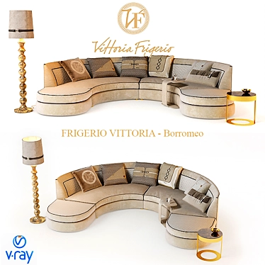 Elegant FRIGERIO VITTORIA Borromeo 3D model image 1 