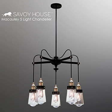 Elegant Macauley Chandelier 3D model image 1 