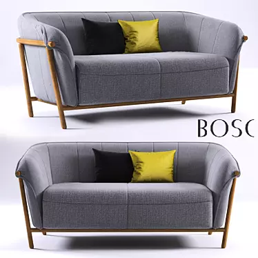 Yas Luxe Sofa: Modern Comfort Elevated 3D model image 1 