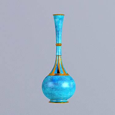Turquoise Ceramic Vase 3D model image 1 