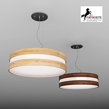 Wooden Elegance Lamp 3D model image 1 