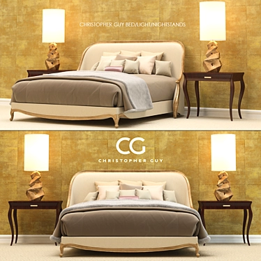 Luxury Christopher Guy Bedroom Set 3D model image 1 