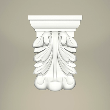 Elegant Plaster Bracket 3D model image 1 