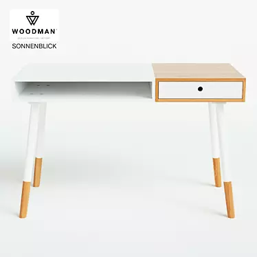 White desk Sonnenblick in Scandinavian style