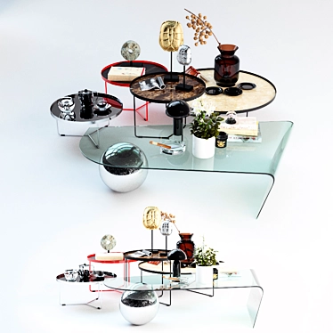 Elegant Set of Cattelan Italia Coffee Tables 3D model image 1 