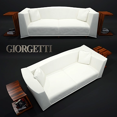 Elegant Giorgetti Mould Sofa: Timeless Comfort 3D model image 1 