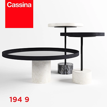 Cassina 194 9 Service Tables: Versatile & Stylish 3D model image 1 