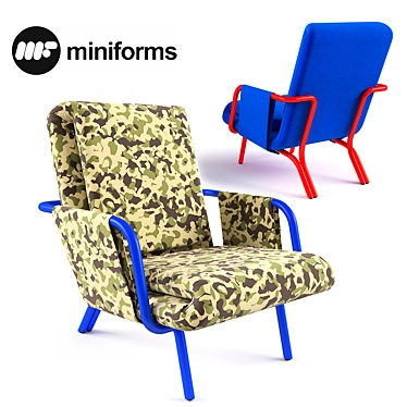 Elegant Duo: Miniforms Chair Diplopia 3D model image 1 