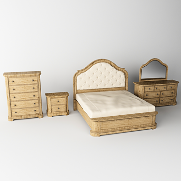Elegant Roland Bedroom Set 3D model image 1 