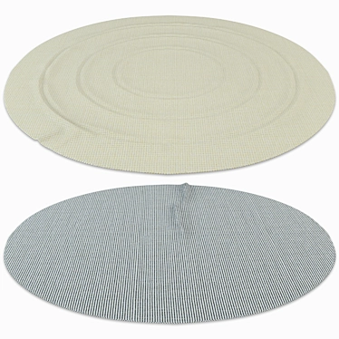 Circular Bliss: Stylish Round Rugs 3D model image 1 