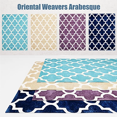 Arabesque Collection: Elegant Oriental Weavers Rugs 3D model image 1 
