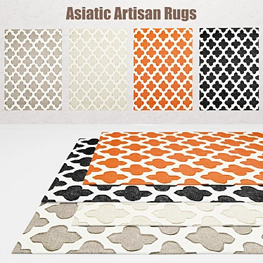 Artisan Collection Rugs - Charcoal, Sand, Taupe, Terracotta 3D model image 1 