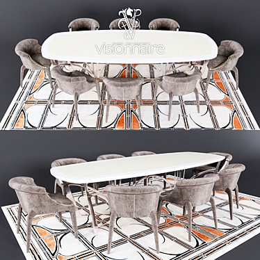 Luxury Dining Set: Visionnaire Bullock 3D model image 1 