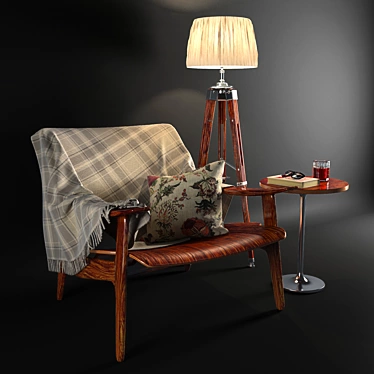 Sergio Rodrigues Armchair: Stylish Design 3D model image 1 