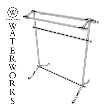 Elegant Etoile Metal Towel Rack 3D model image 1 