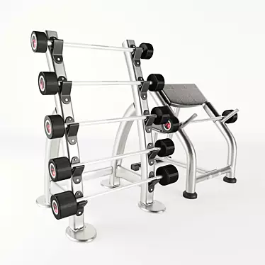 Ultimate Rod Rack Set by Life Fitness 3D model image 1 