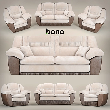 Modern Sofa and Armchair Set | Bono Chester 3D model image 1 