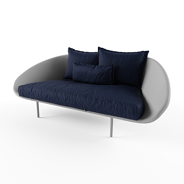 Minimalist Elegance | Lem 2-Seater Sofa 3D model image 1 