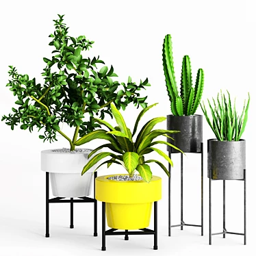 Dundee Floor Planters Duo 3D model image 1 