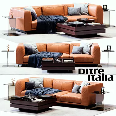 DITRE ITALIA St. Germain Leather Sofa