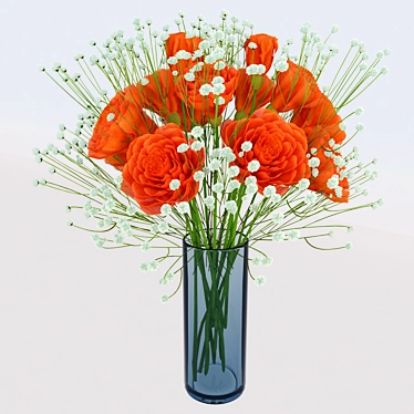 Floral Blend Mix: Vray Material 3D model image 1 