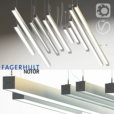 Fagerhult Notor Pendant Set 3D model image 1 