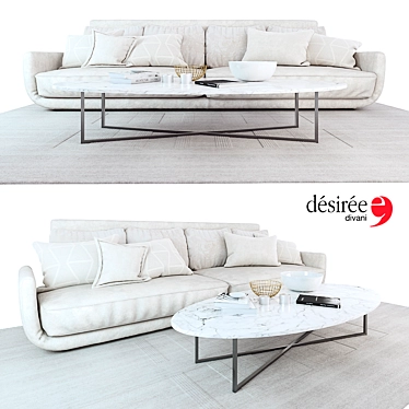 Title: Tuliss Desiree Sofa - Comfort and Style in One 3D model image 1 