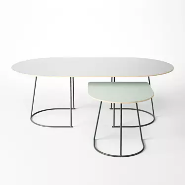 Muuto Airy Tables Set: Modern and Versatile 3D model image 1 