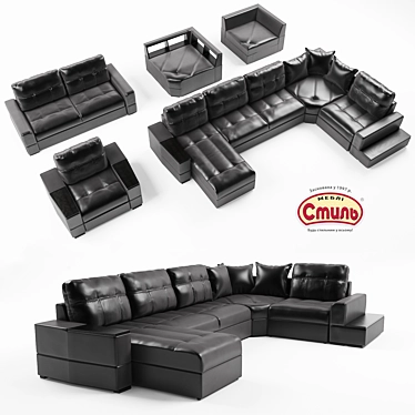 Title: Sheridans Modular Sofa Set 3D model image 1 