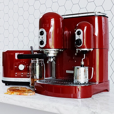 Title: KitchenAid Artisan Red Coffee Maker 3D model image 1 