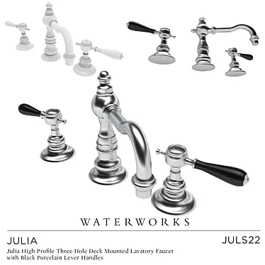 Elegant Julia Faucet: High-Profile Lavatory Design 3D model image 1 