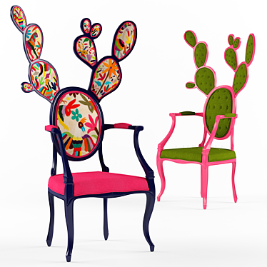 Cactus Chic Chairs 3D model image 1 