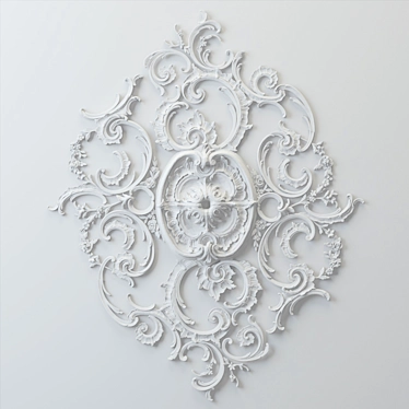 Rosette Bladed - 13: Exquisite Gypsum Decor 3D model image 1 