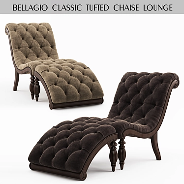 Elegant Bellagio Chaise Lounge 3D model image 1 