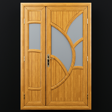 Durable Metal-plastic Doors 3D model image 1 