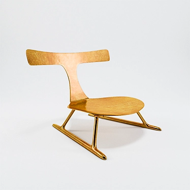 Bronze Icarus Low Chair 3D model image 1 