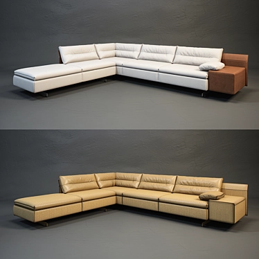 Elegant Grantorino L Sofa 3D model image 1 