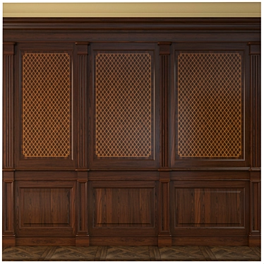 Inlaid Wood Panel Set 3D model image 1 