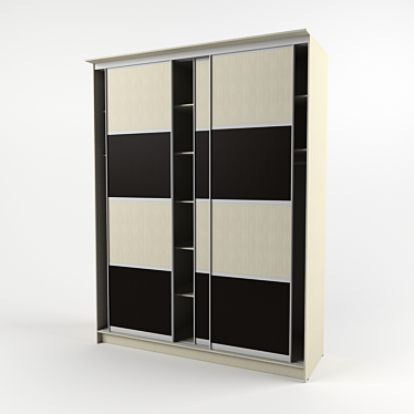 Spacious 2-Door Closet 3D model image 1 