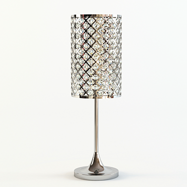 Elegant Crystal Chrome Table Lamp 3D model image 1 