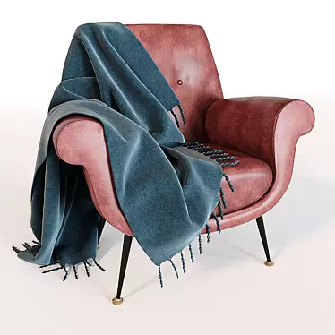 Leather Chair with Detachable Blanket 3D model image 1 