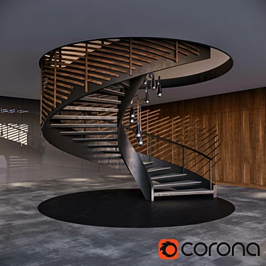 Spiral Staircase + Easy Install 3D model image 1 