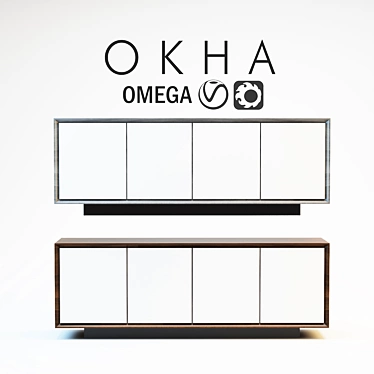 Elegant Omega TV Console 3D model image 1 