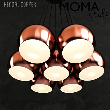 Kendal Copper Pendant Light 3D model image 1 