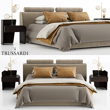 Luxurious Trussardi Casa Liam Bed 3D model image 1 